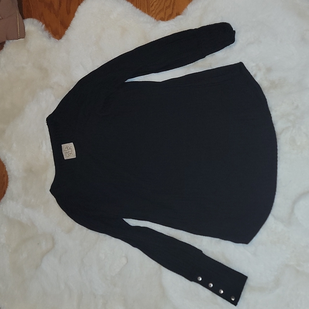 Chaser Black Knit Sweater Top